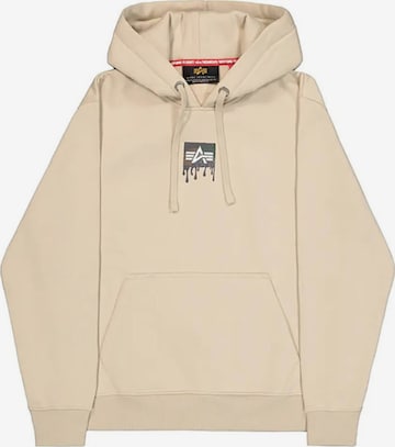 Bluză de molton de la ALPHA INDUSTRIES pe bej: față