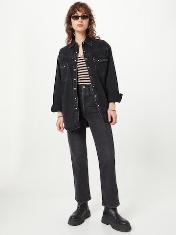 LEVI'S ® Bootcut Jeans 'Ribcage Crop Boot' in Schwarz