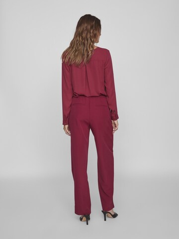 VILA Regular Broek in Rood