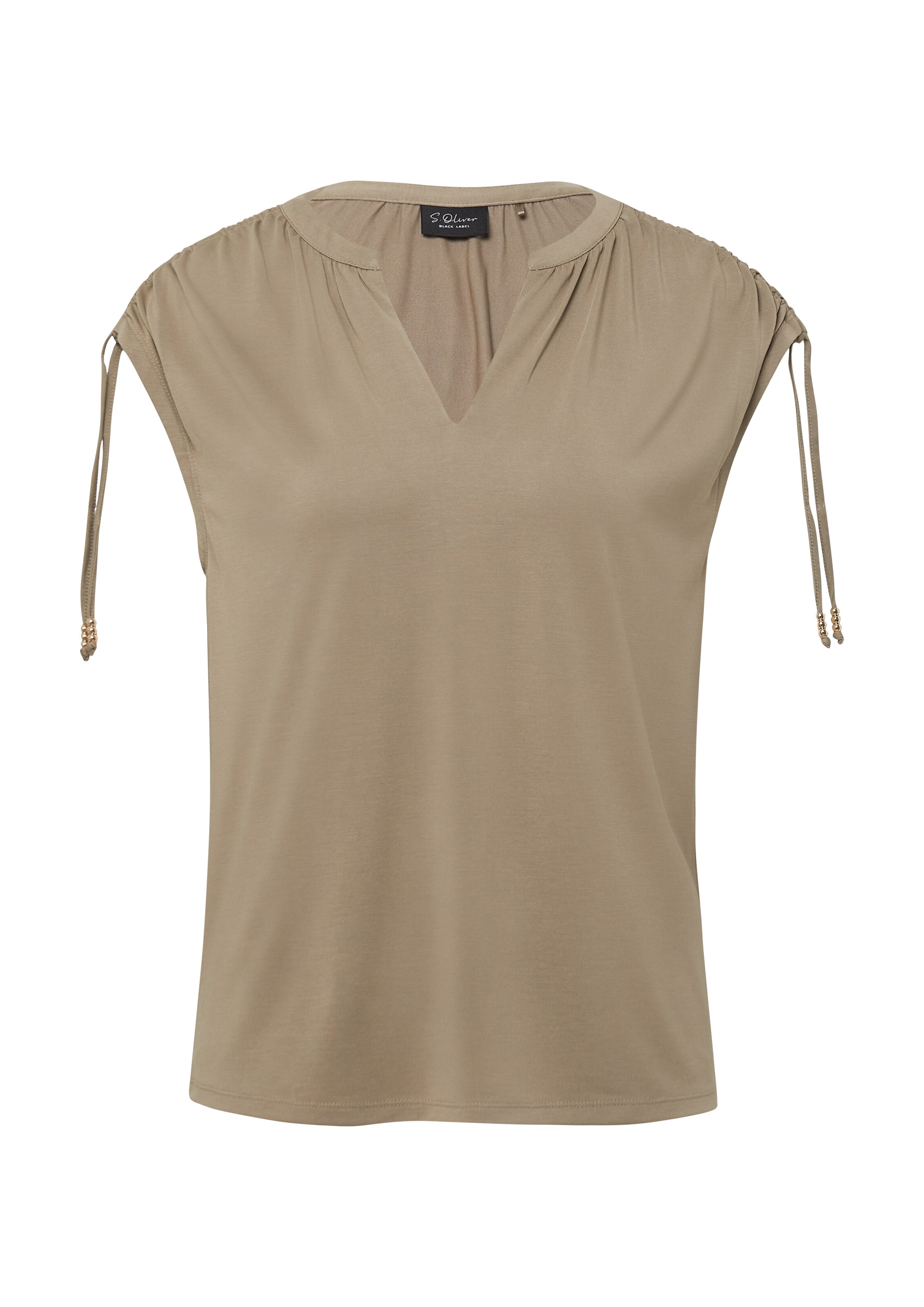T-shirt s.Oliver BLACK LABEL en beige : devant