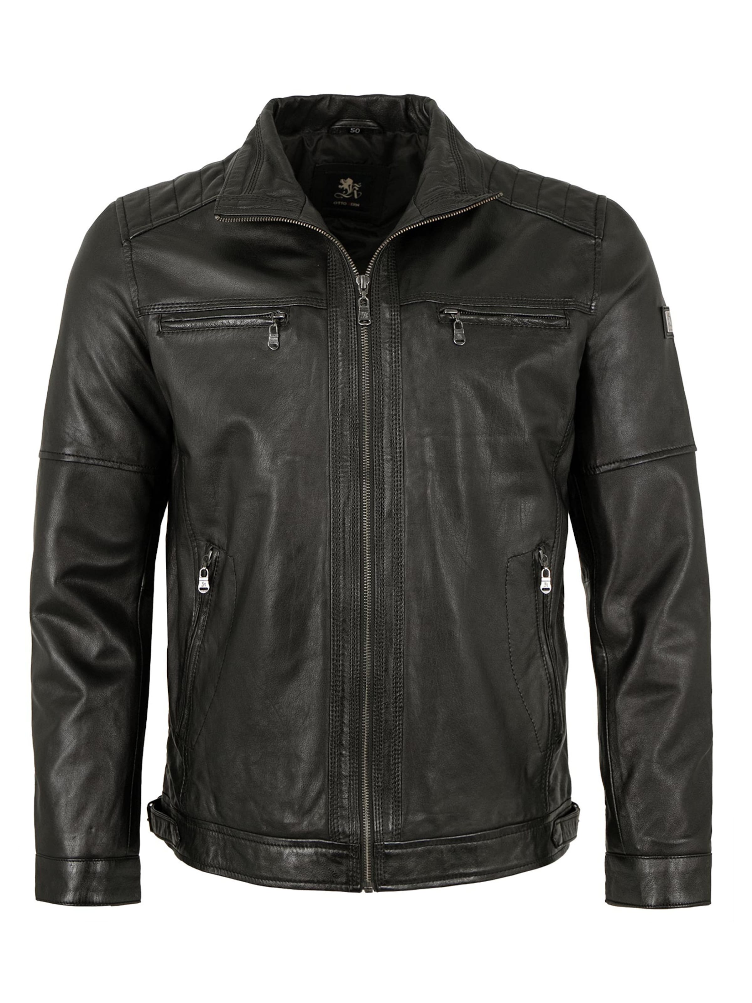 OTTO KERN Tussenjas '102' in Zwart: voorkant