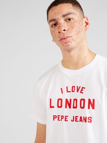 Pepe Jeans قميص بلون أبيض