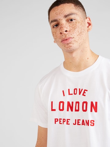 Pepe Jeans Μπλουζάκι σε λευκό