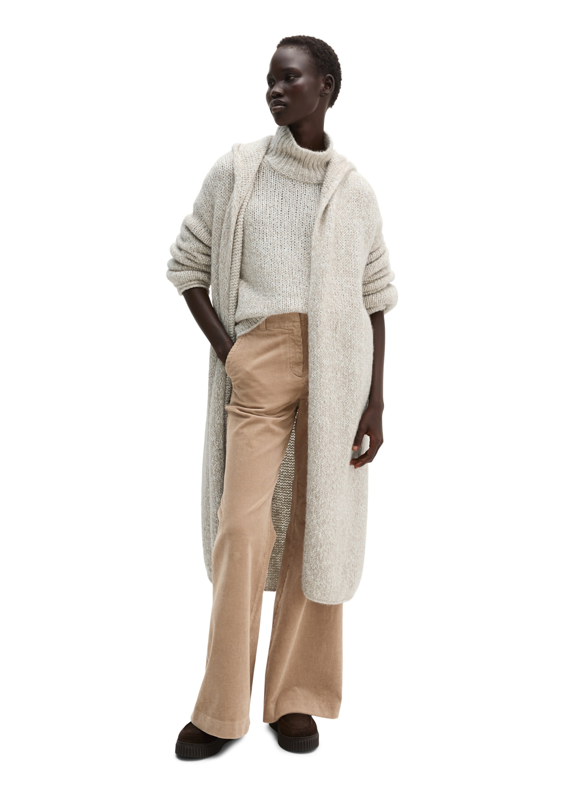 Cardigan Marc O'Polo en beige : devant