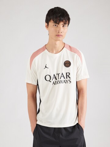 Tricou funcțional 'PSG' de la NIKE pe bej: față