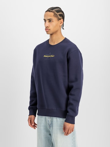 ALPHA INDUSTRIES Sweatshirt in Blau: Vorderseite