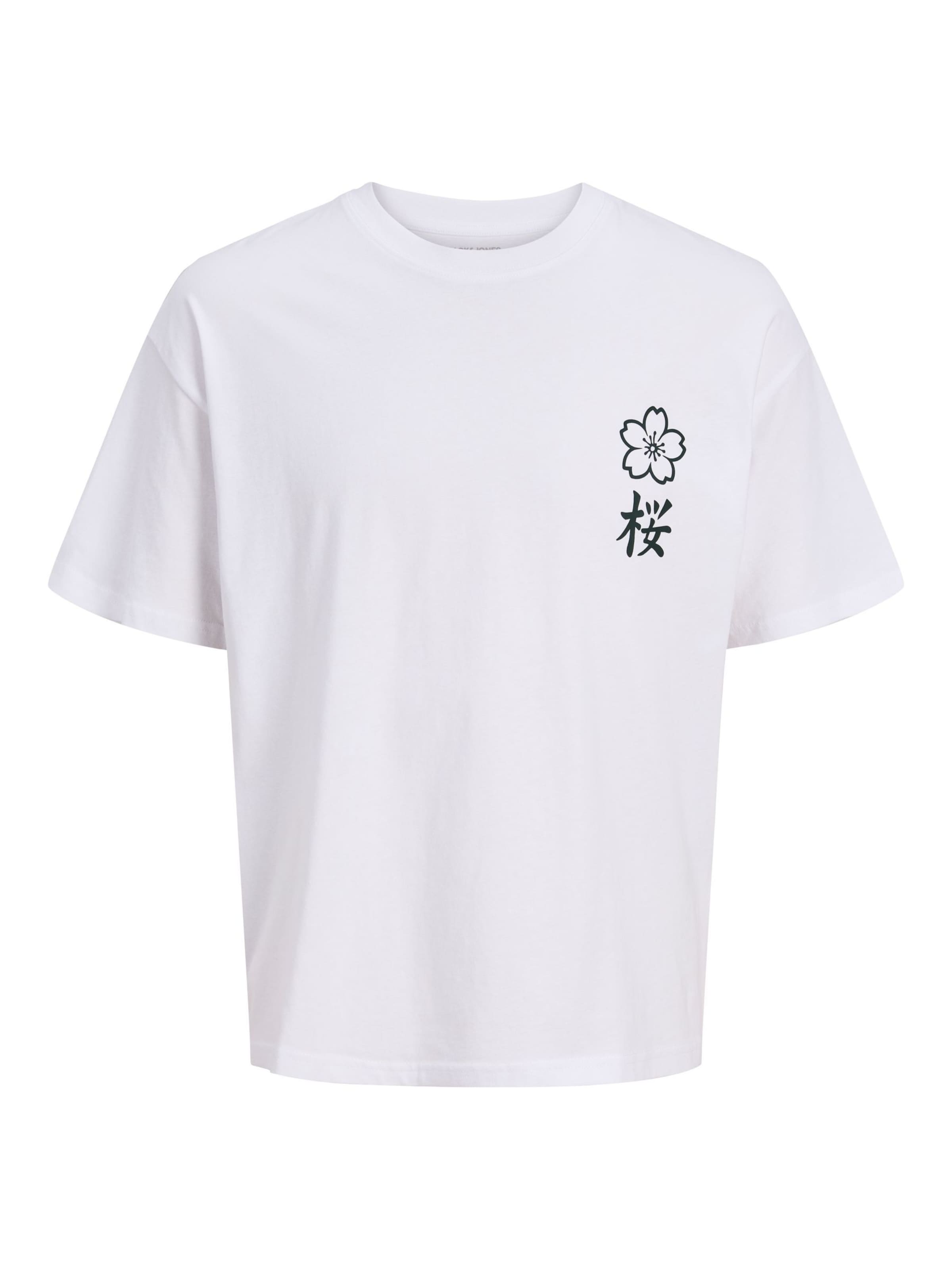 T-Shirt 'JJDYLAN' JACK & JONES en blanc : devant