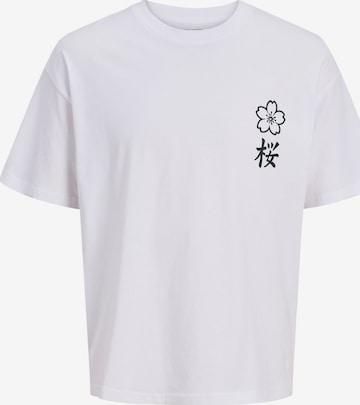 T-Shirt 'JJDYLAN' JACK & JONES en blanc : devant