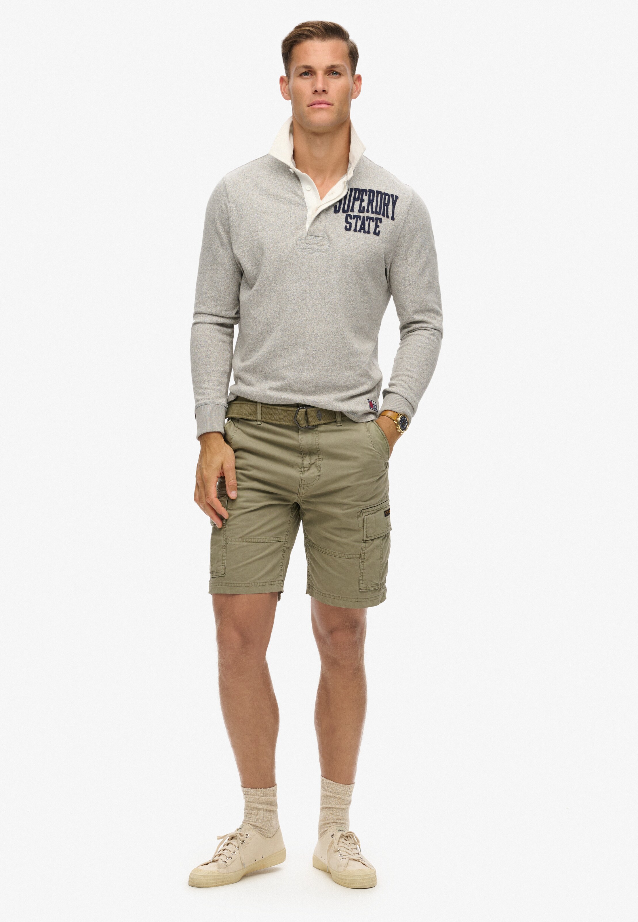 Superdry Regular Cargobroek in Groen