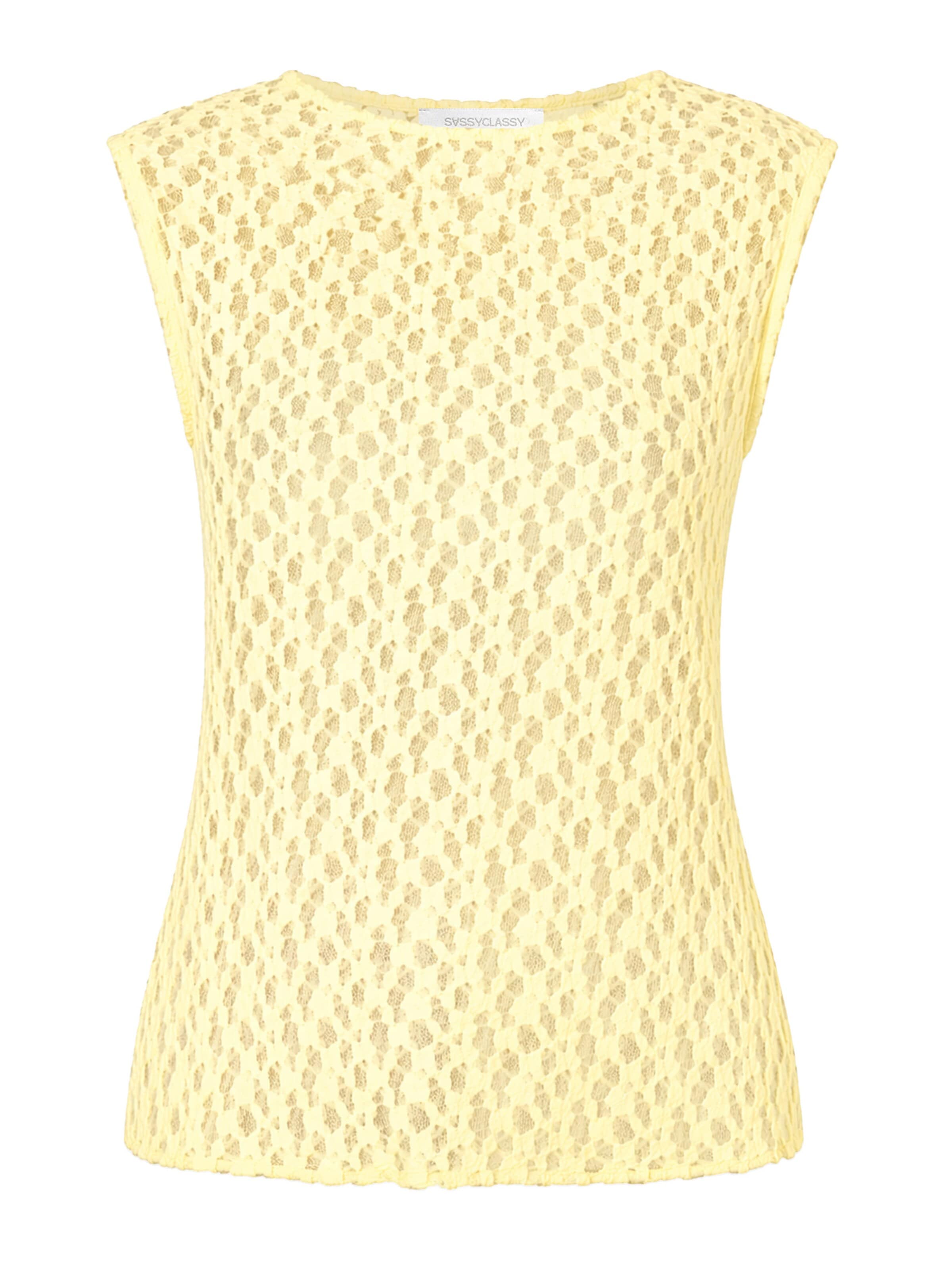 SASSYCLASSY Top in Yellow: front