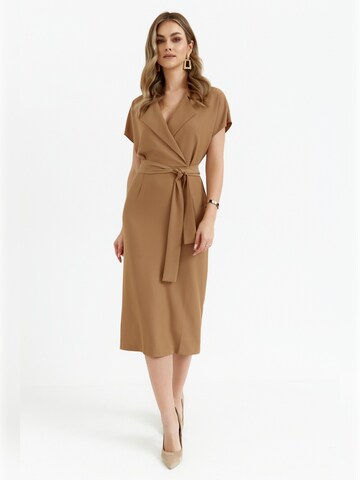 Stylove - Vestido camisero en beige
