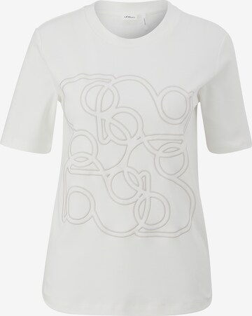 T-shirt s.Oliver BLACK LABEL en blanc : devant