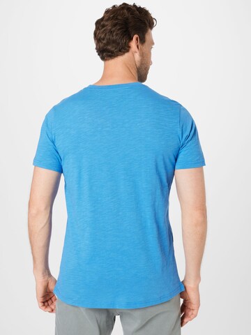 KnowledgeCotton Apparel Shirt 'Slub' in Blue