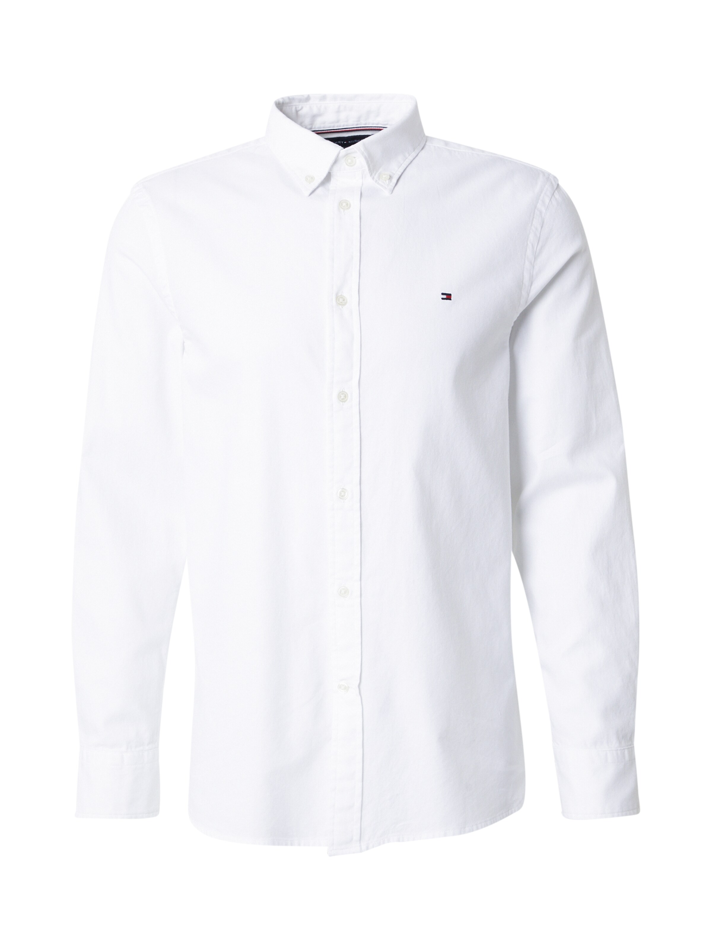 TOMMY HILFIGER Button Up Shirt 'FLEX' in White: front