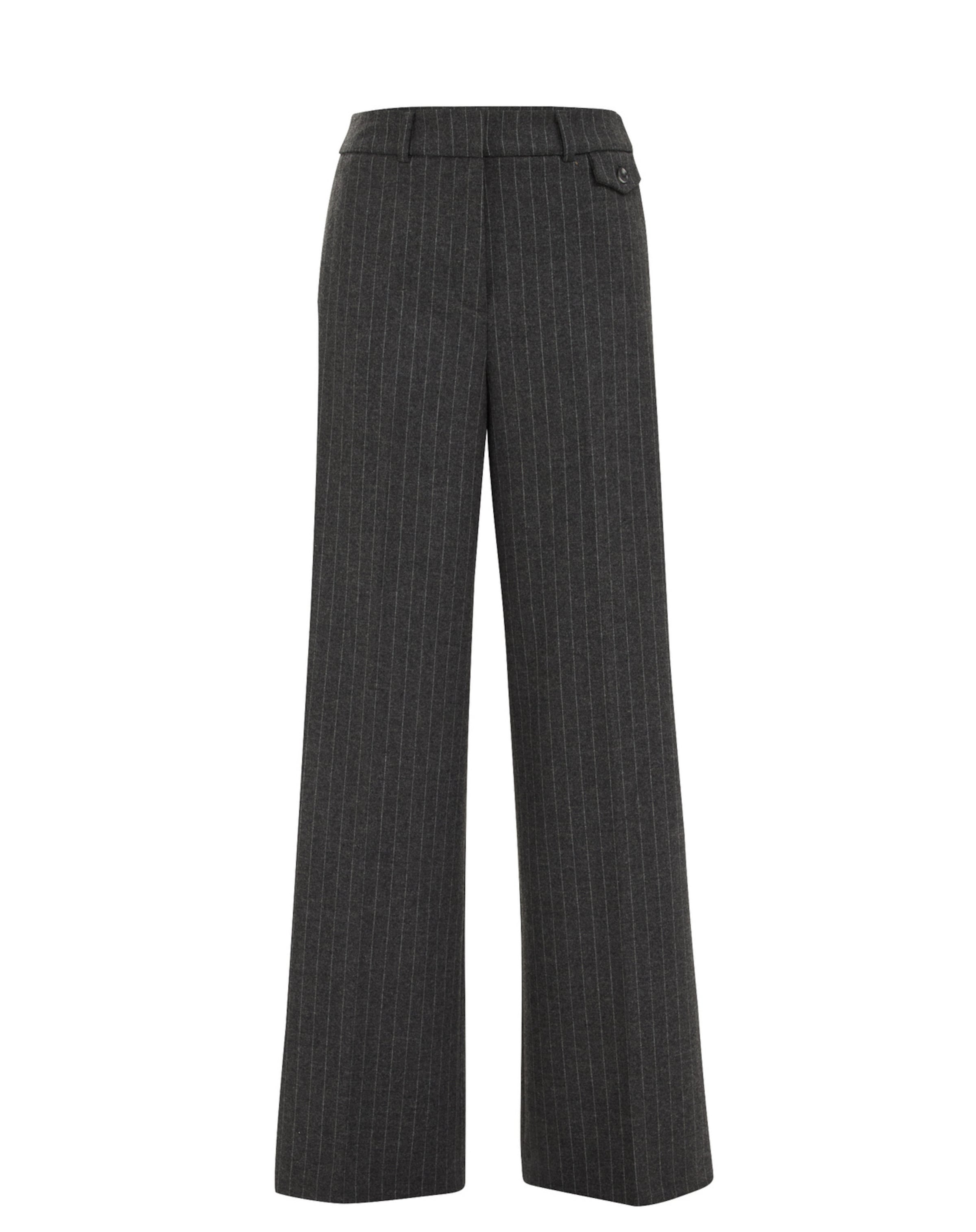 WE Fashion Wide leg Broek in Grijs: voorkant