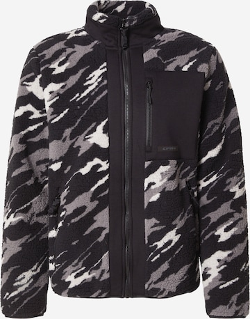 ICEPEAK - Chaqueta polar funcional 'ANVIS' en negro: frente