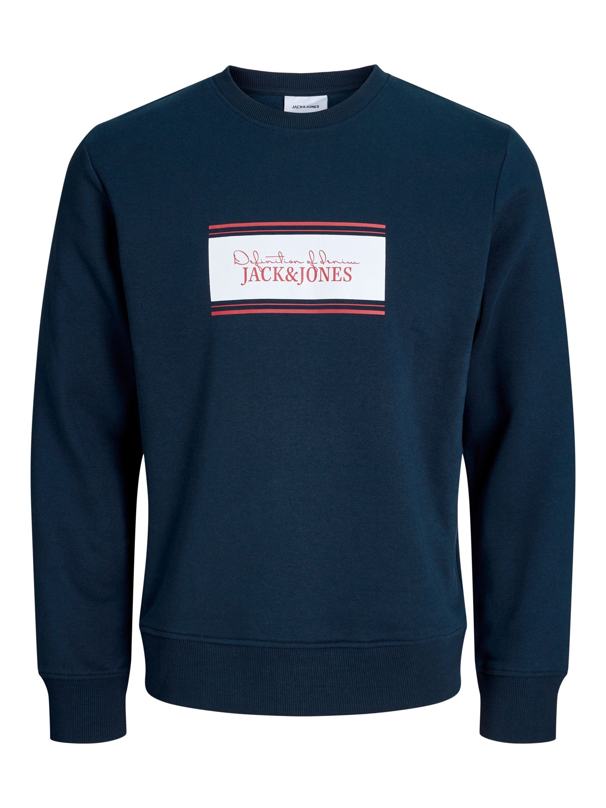 Felpa 'JJBuster' di Jack & Jones Plus in blu: frontale