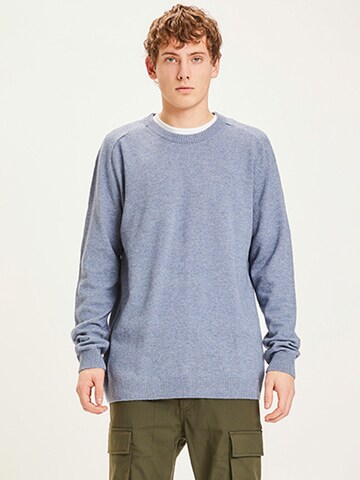 KnowledgeCotton Apparel Pullover 'FIELD' in Blau: Vorderseite