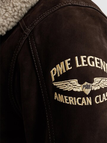 Veste mi-saison 'Greenville Fur leather jacket' PME Legend en marron : devant