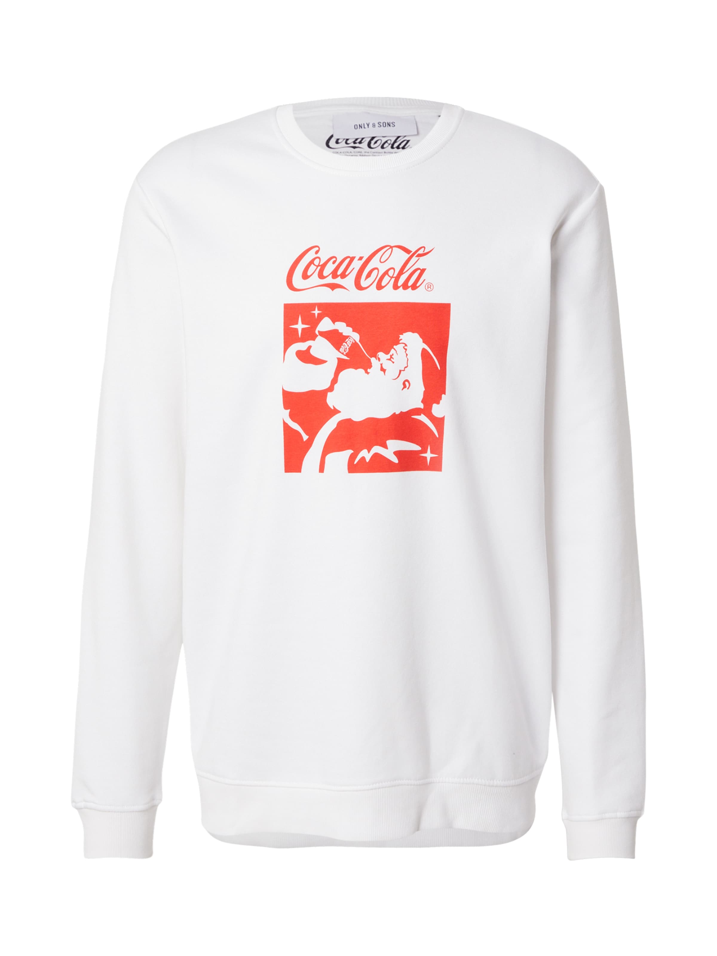 Felpa 'ONSCOLA' di Only & Sons in bianco: frontale