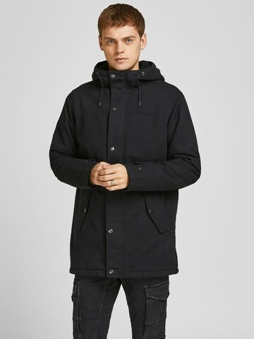 juoda JACK & JONES Demisezoninė parka 'STATE'