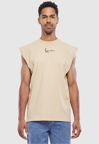 T-Shirt Karl Kani en beige : devant