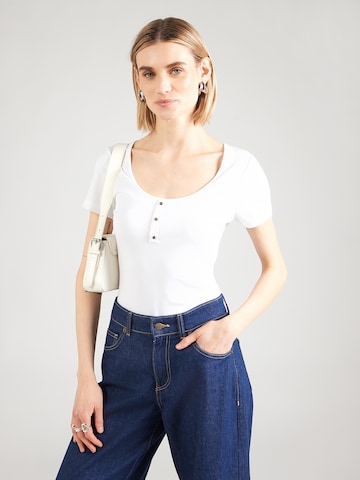 ABOUT YOU Блуза боди 'Valentina' в бяло: отпред