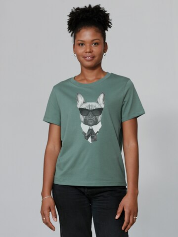 Watapparel Shirt 'Ein fescher Hund' in Green: front