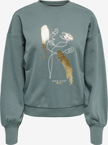 Sweat-shirt 'ONLBrooky' ONLY en vert : devant