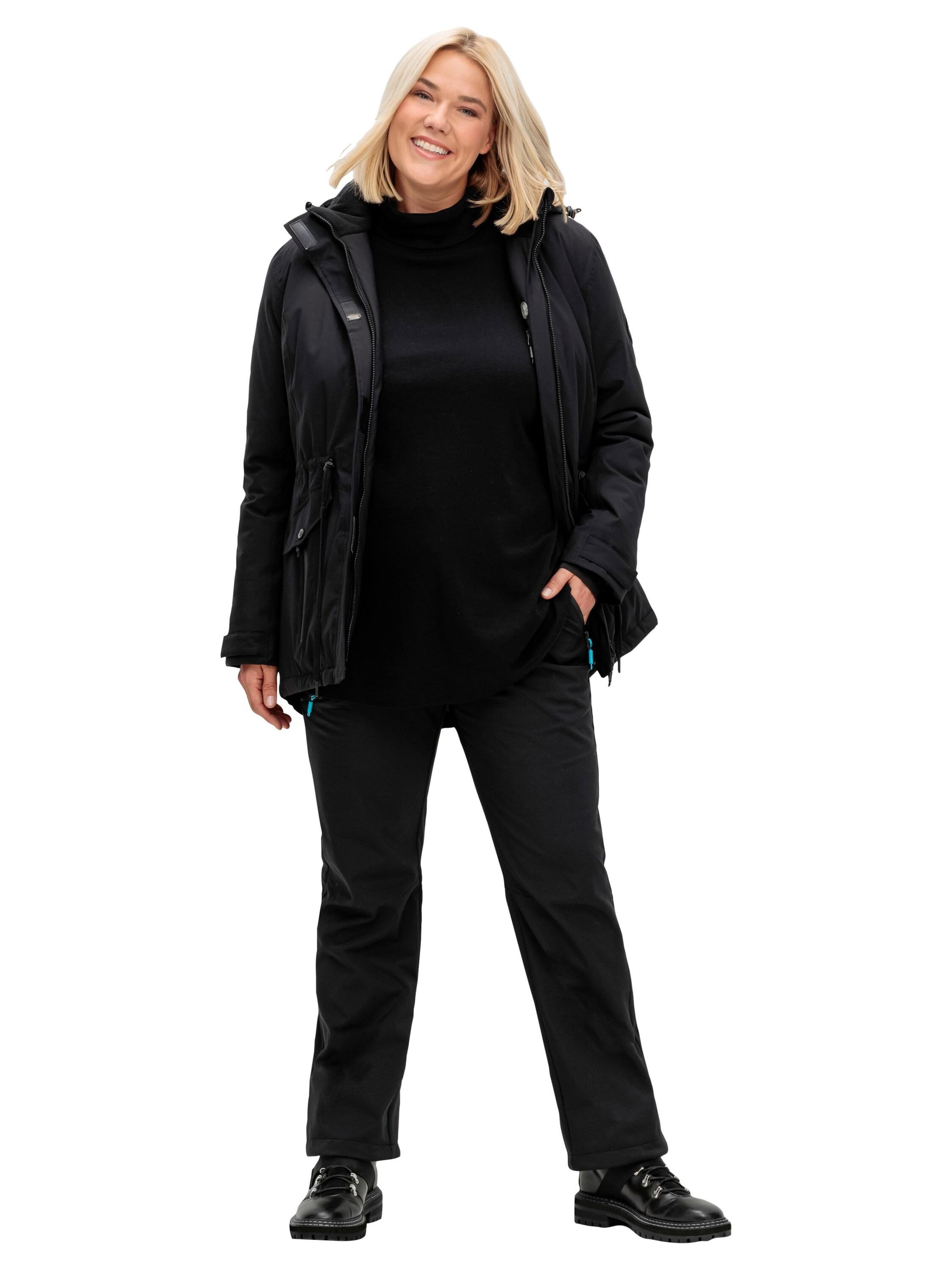 SHEEGO Regular Functionele broek in Zwart