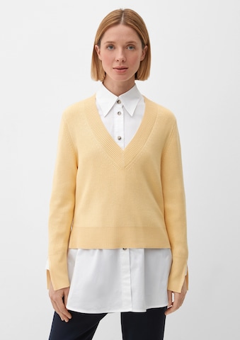 s.Oliver BLACK LABEL Sweater in Yellow: front