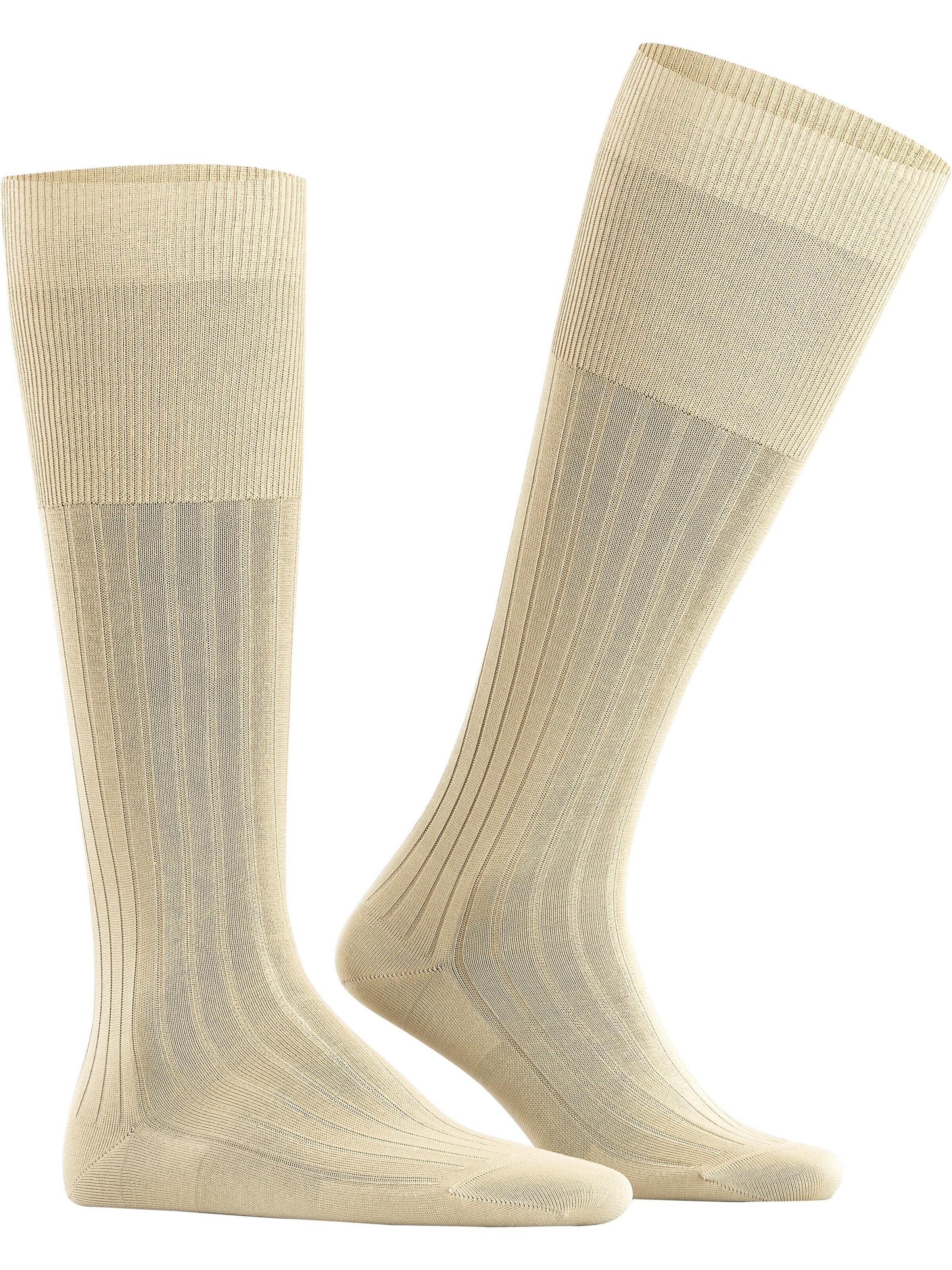 FALKE Knee High Socks 'Milano' in Beige: front