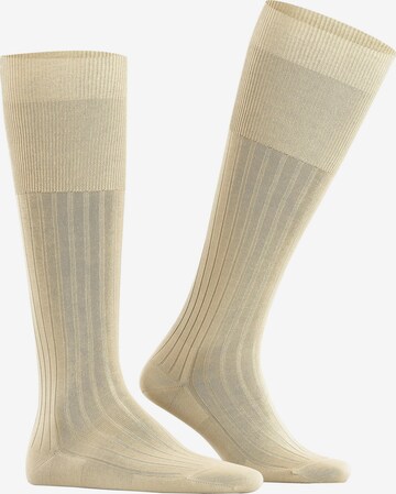 FALKE Knee High Socks 'Milano' in Beige: front