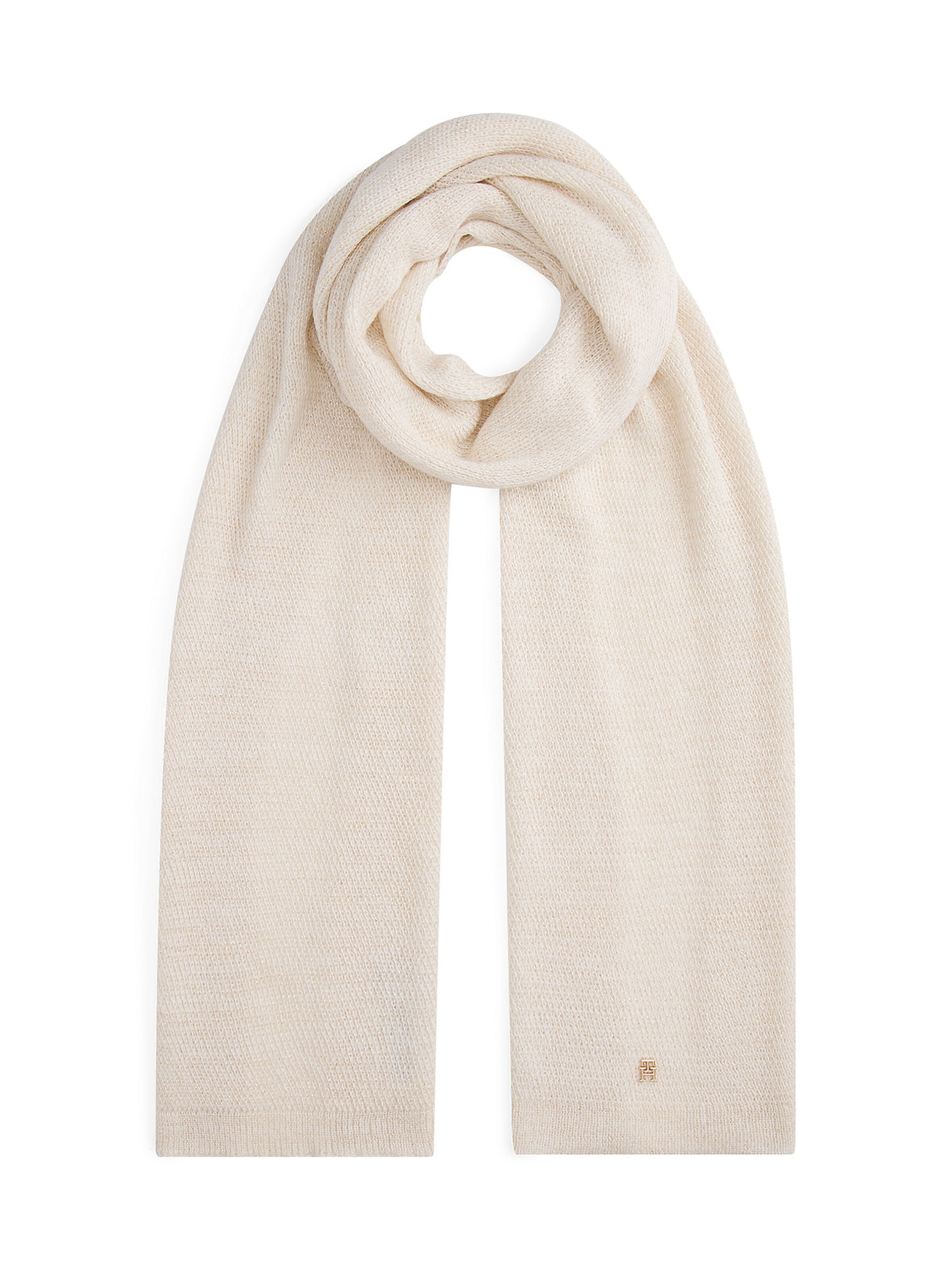 TOMMY HILFIGER Beanie Und Schal in Weiß