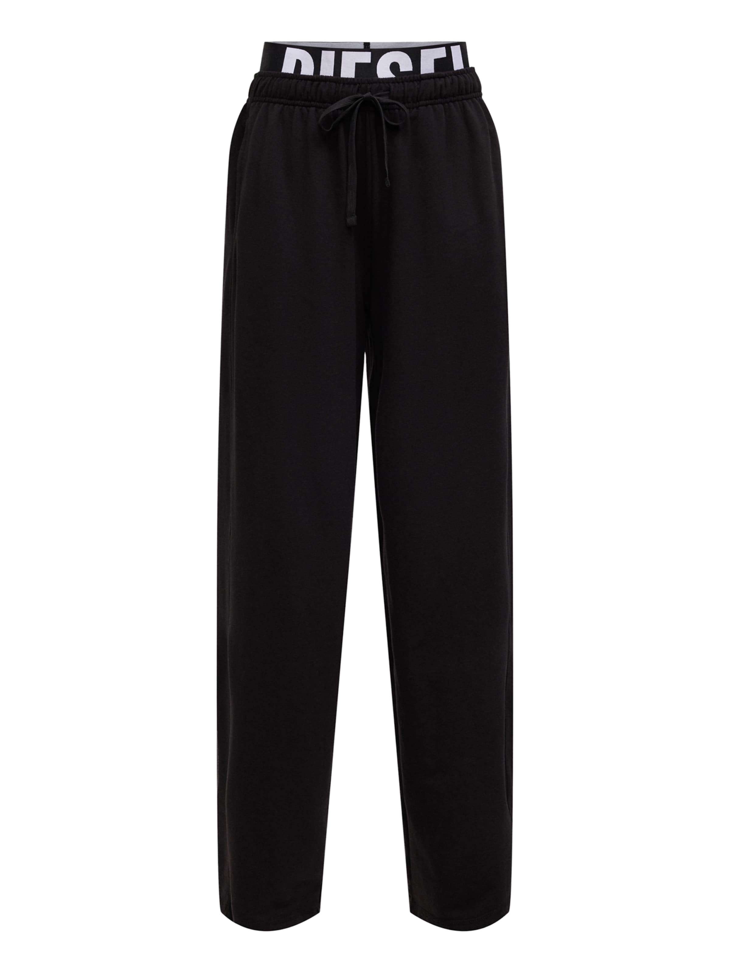 DIESEL Wide leg Pants 'LESLIE-D-POP' in Black: front