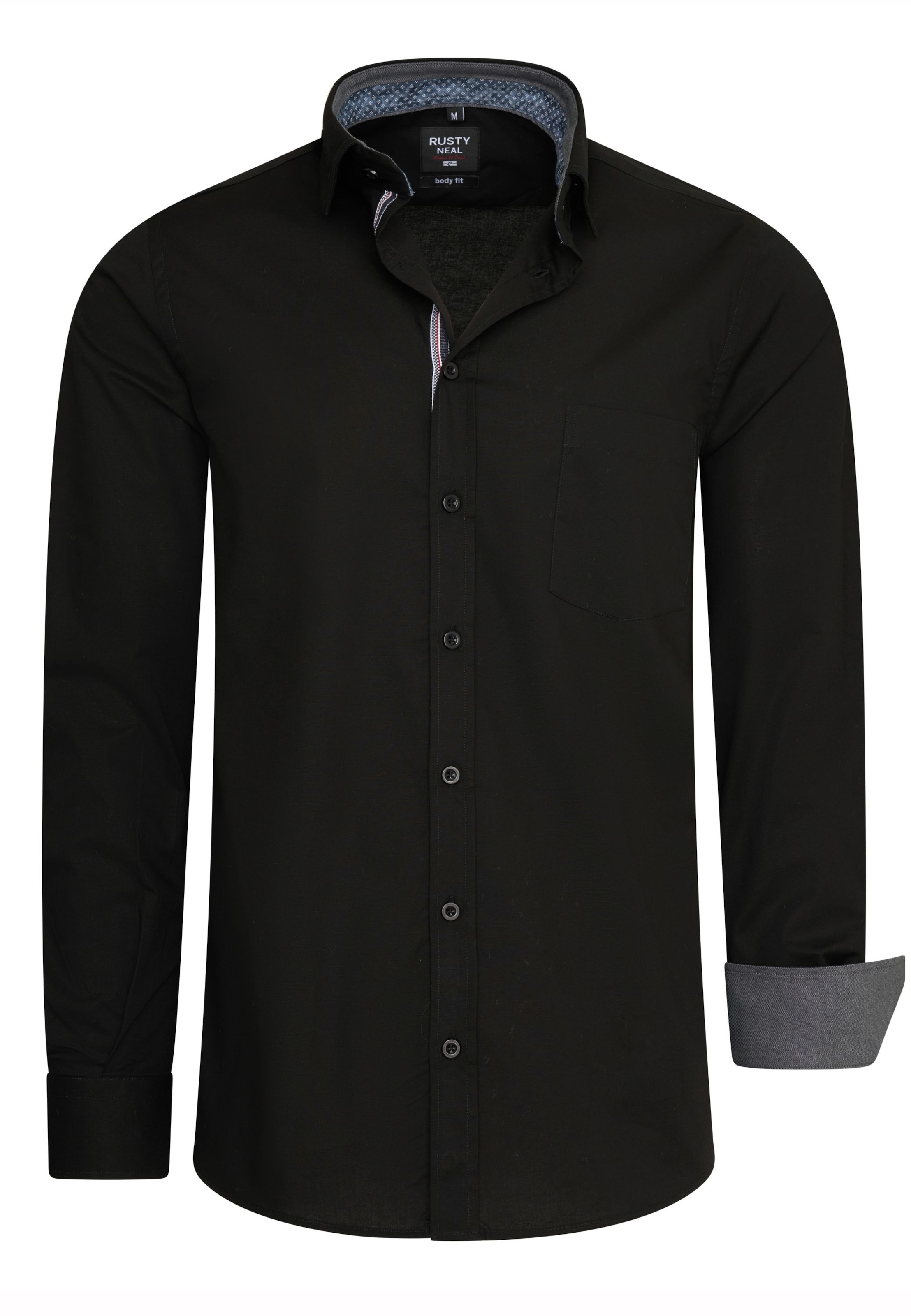 Chemise Rusty Neal en noir : devant