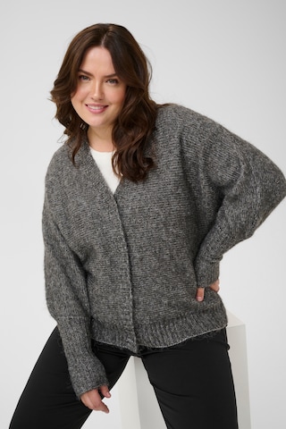 KAFFE CURVE Knit cardigan in Grey