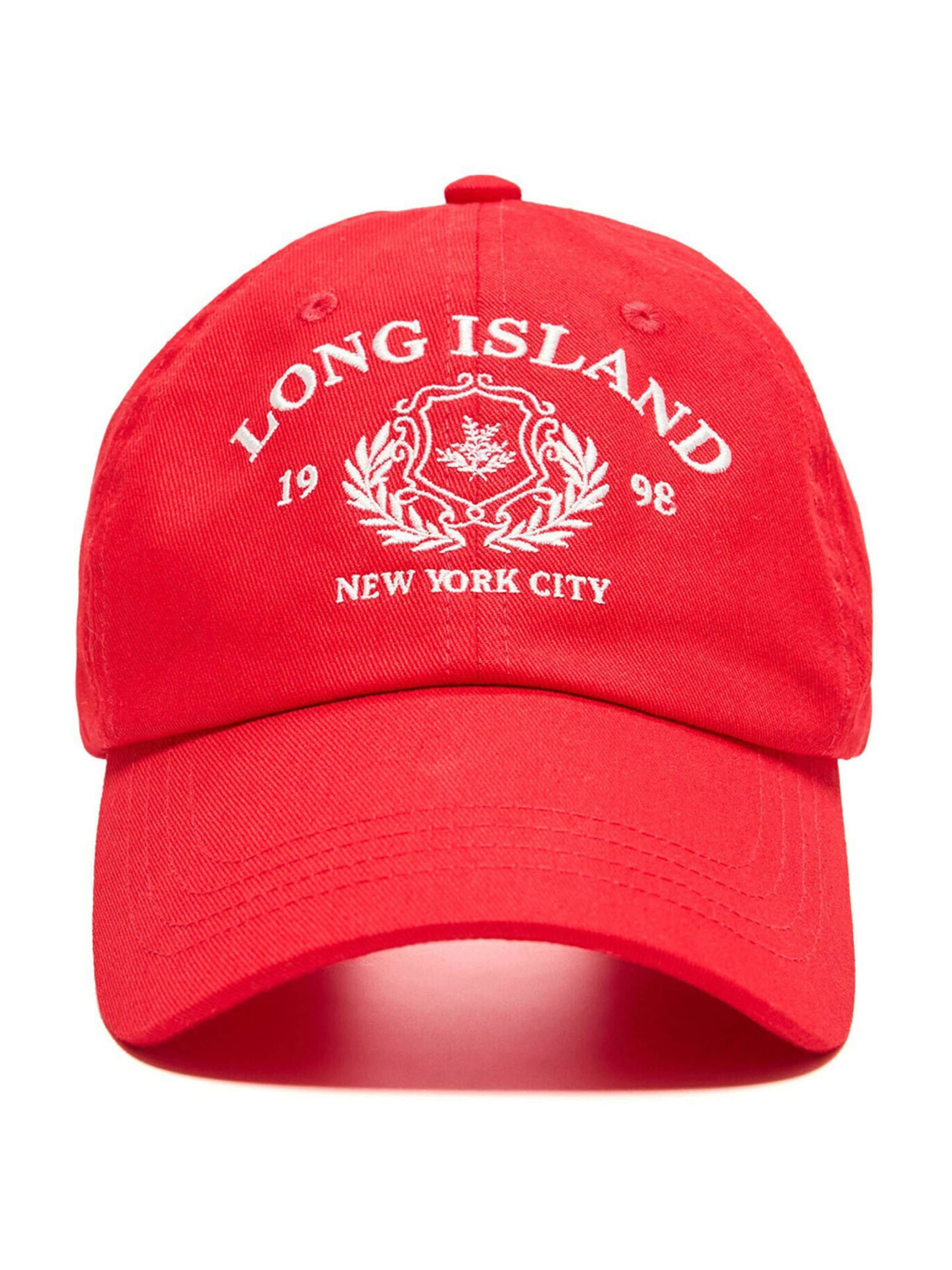 Cappello da baseball in 55-60 Bershka di colore rosso / bianco, Visualizzazione prodotti