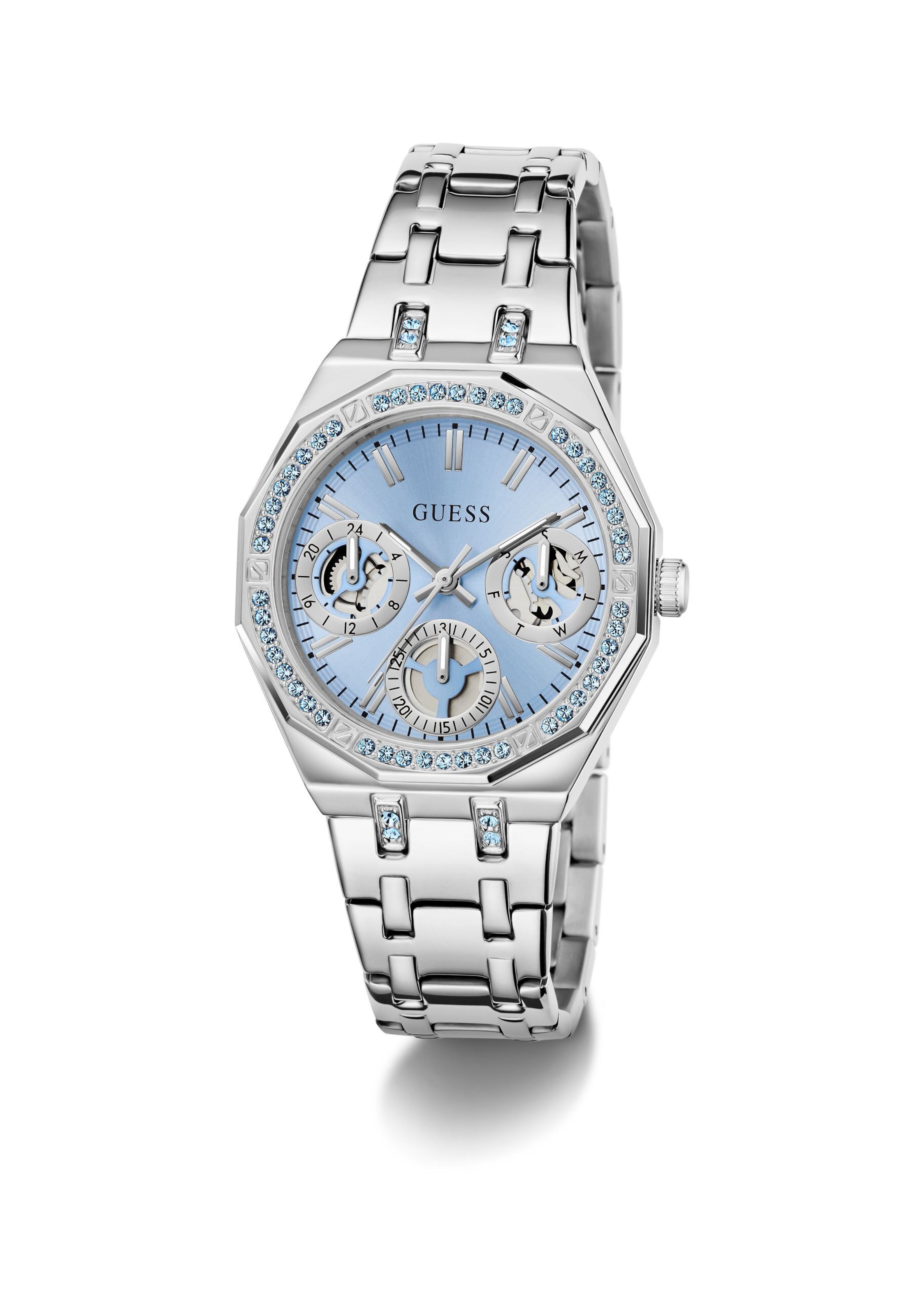 GUESS Analog Watch 'QUINN' in Silver: front
