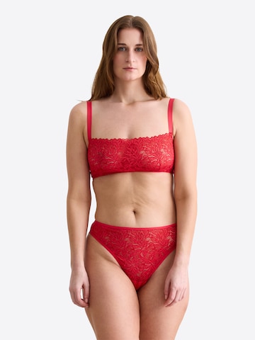 Bandeau Soutien-gorge 'Dreamy Lace' Erlich Textil en rouge : devant