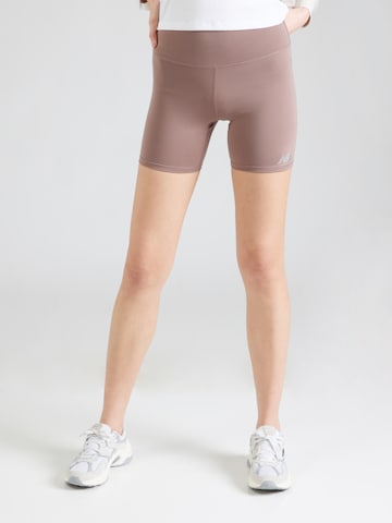 new balance Skinny Sports trousers in Beige: front