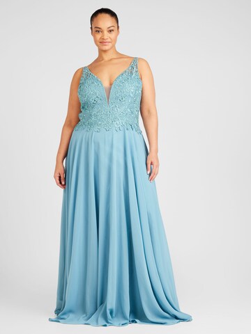 My Mascara Curves Evening Dress in Blue: front