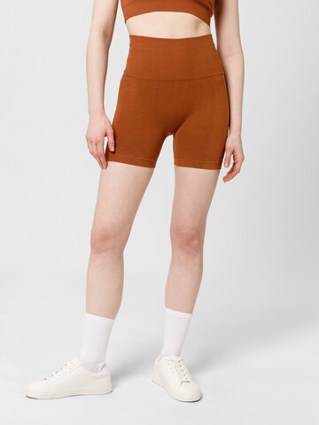 Les Lunes Skinny Bukser 'Sync' i brun: forside
