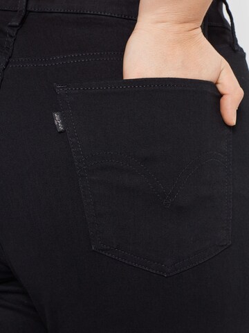 Levi's® Plus - Skinny Calças de ganga 'Mile High Super Skinny' em preto