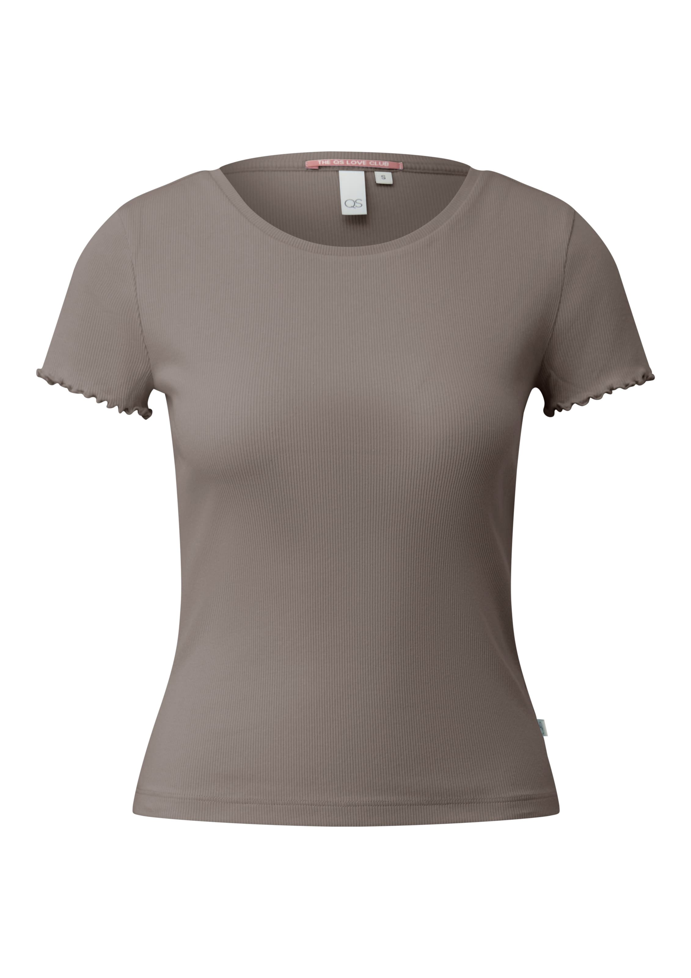 T-shirt QS en marron : devant