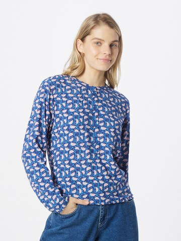 Camicia da donna di Tranquillo in blu: frontale