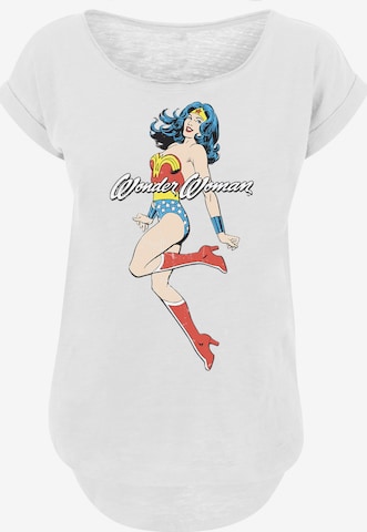 F4NT4STIC Shirt 'DC Comics Wonder Woman Jump' in White: front