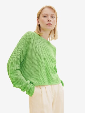 TOM TAILOR Sweater in Green