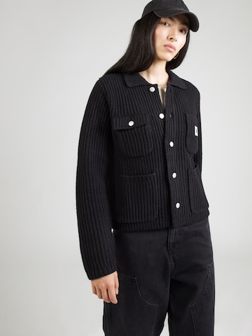Carhartt WIP Gebreid vest 'Michigan' in Zwart: voorkant