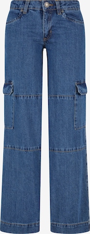 Urban Classics Loose fit Cargo Jeans in Blue: front